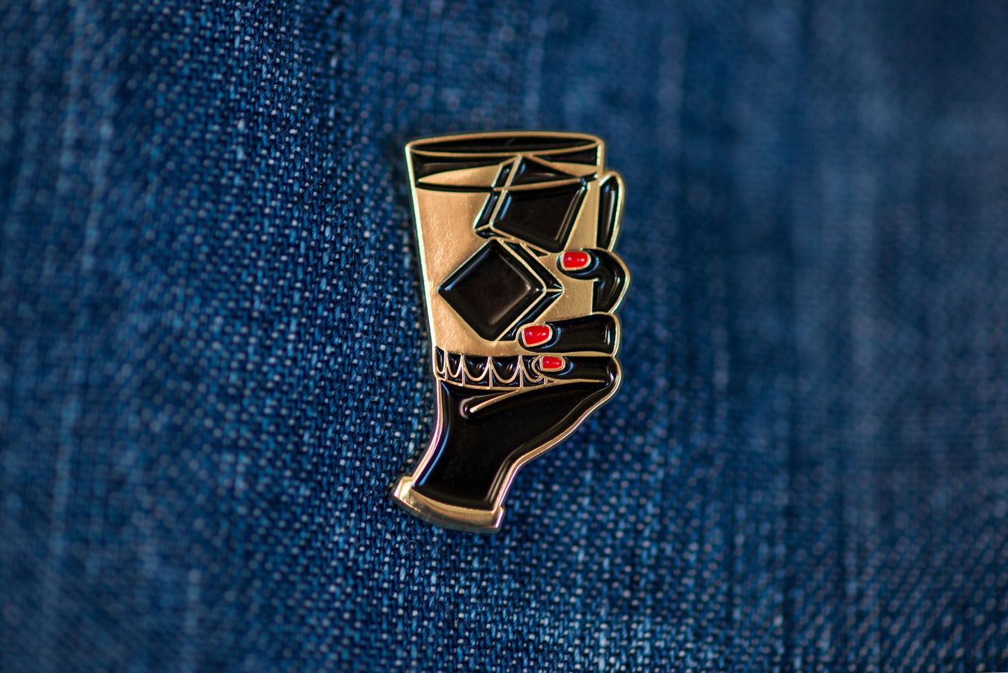 Woman with Whiskey Pin