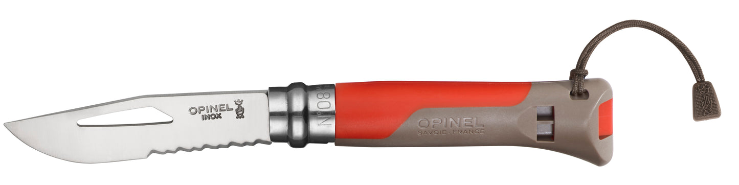 Opinel No.08 Outdoor with Whistle (Red)