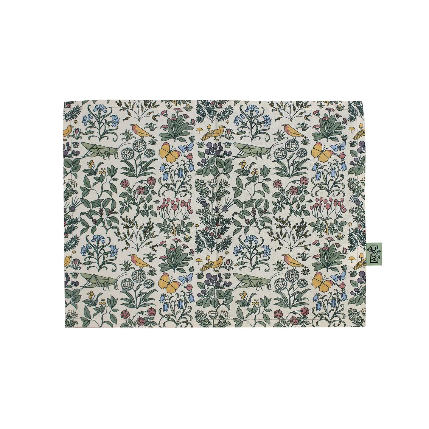 Voysey Botanical Garden Recycled Cotton Placemat Napkins