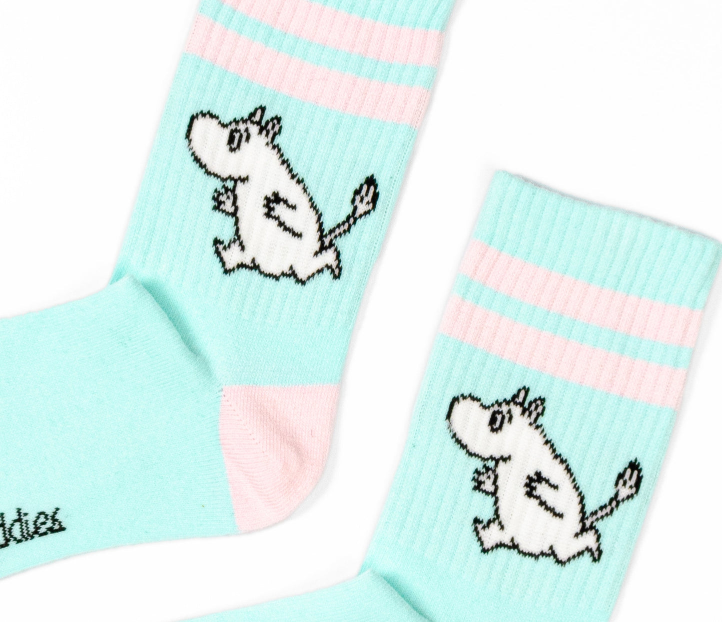 Moomintroll Running Retro Socks - Light Blue