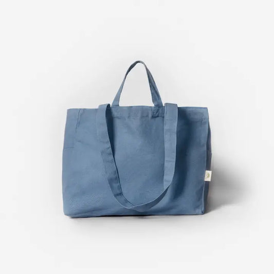 OMOM Organic Cloth Low Box Tote - Blue
