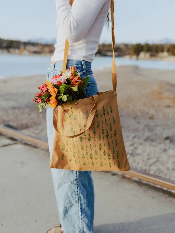 Pine Trees Canvas Tote Bag