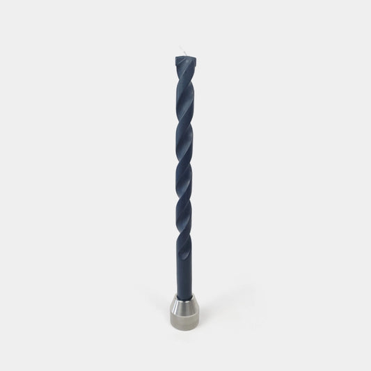 Metal Drill Bit Candle -  Grey