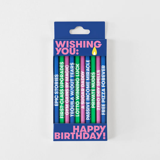 Wishing You: Cheeky Edition - Long Birthday Candles