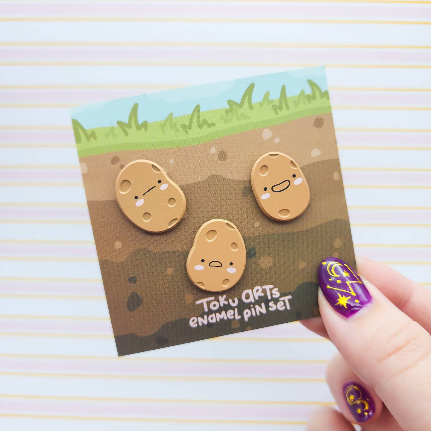 Kawaii Potatoes Enamel Pin Set