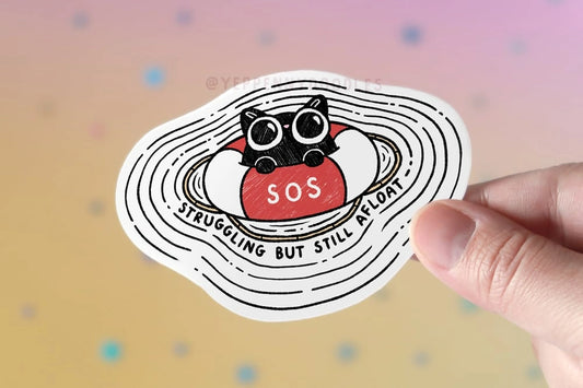 SOS Cat Sticker