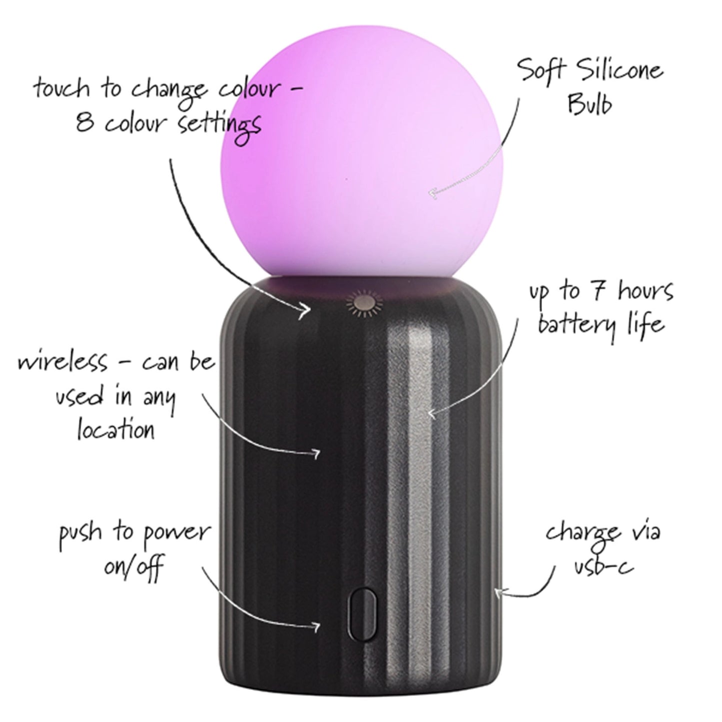 Mini Wireless Lamp - Black