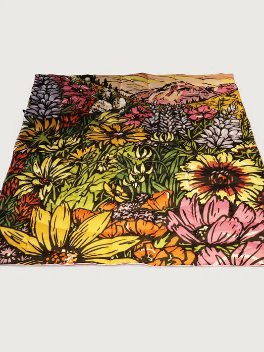 Puffy Camping Blanket - Flower Meadow