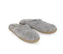 Slippers - Natural Grey w/ Rubber Sole