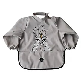 Long Sleeve High Neck Bib - Rainy Day Hans the Rooster