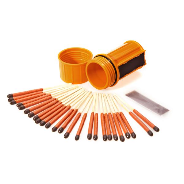 Stormproof Match Container w/25 Matches - Orange