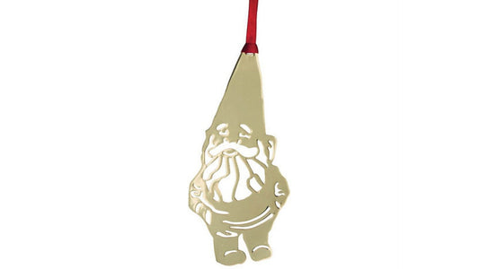 Golden Gnome Metal Ornament