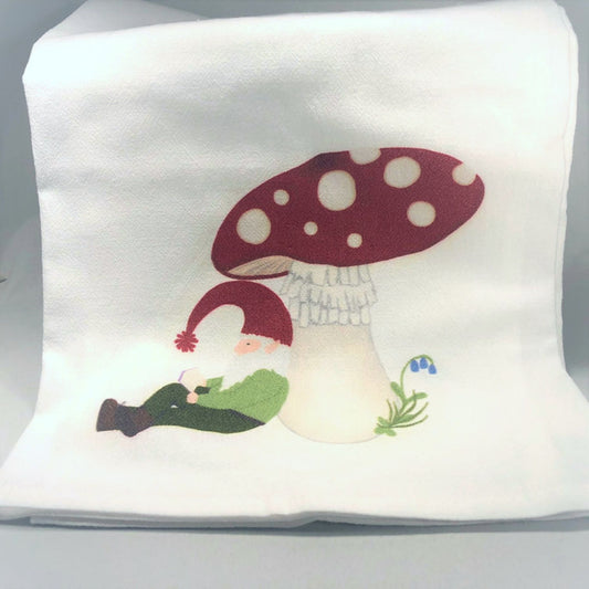 Resting Gnome Tea Towel