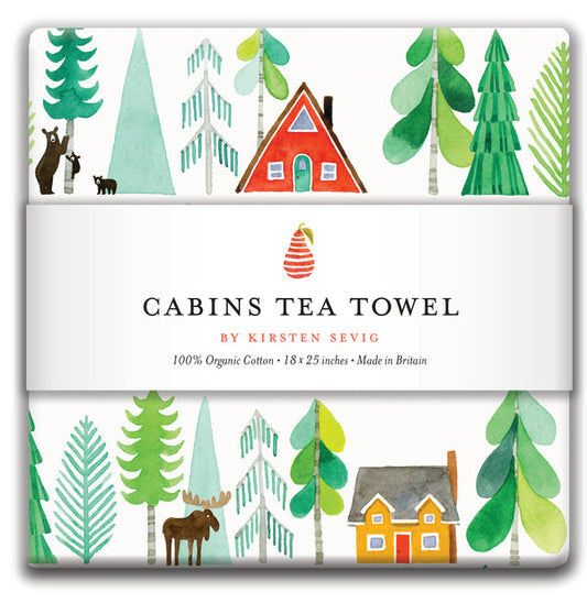 Cabins Tea Towel