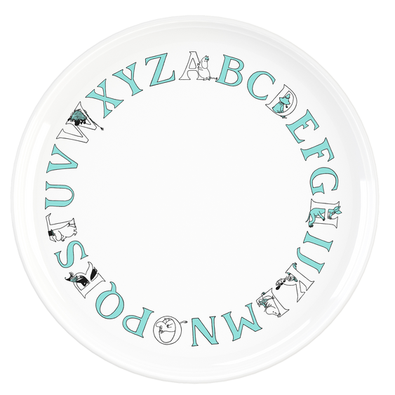 Moomin ABC Plate - Turquoise By Rig-Tig