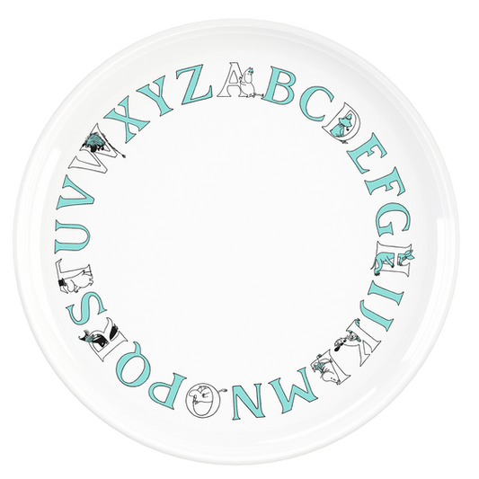 Moomin ABC Plate - Turquoise By Rig-Tig