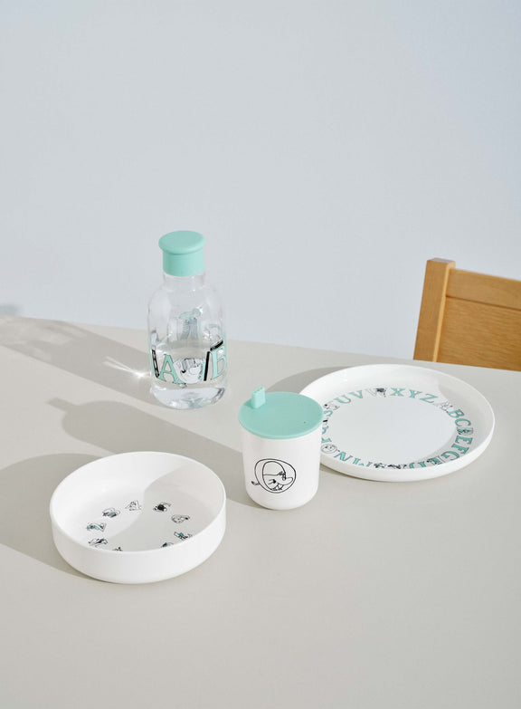 Moomin ABC Plate - Turquoise By Rig-Tig