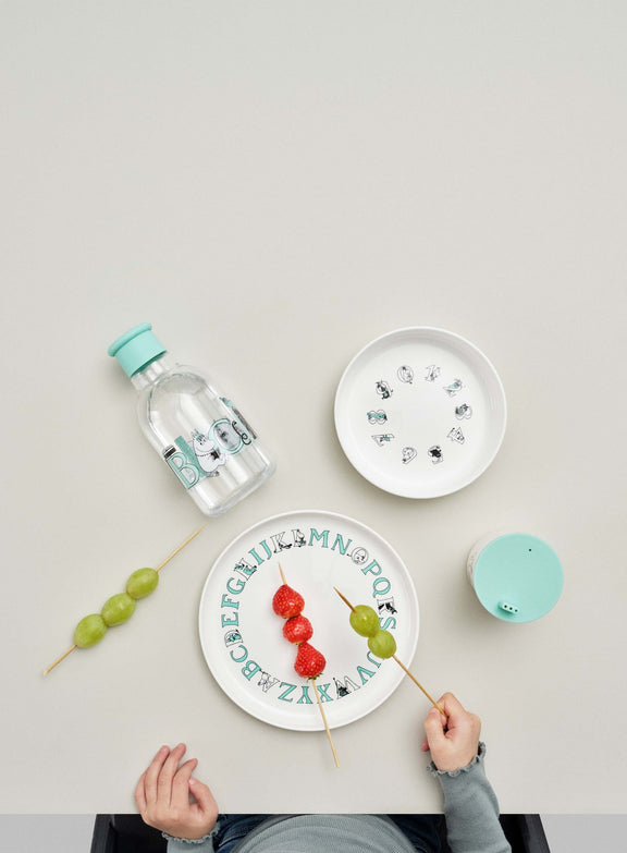 Moomin ABC Plate - Turquoise By Rig-Tig