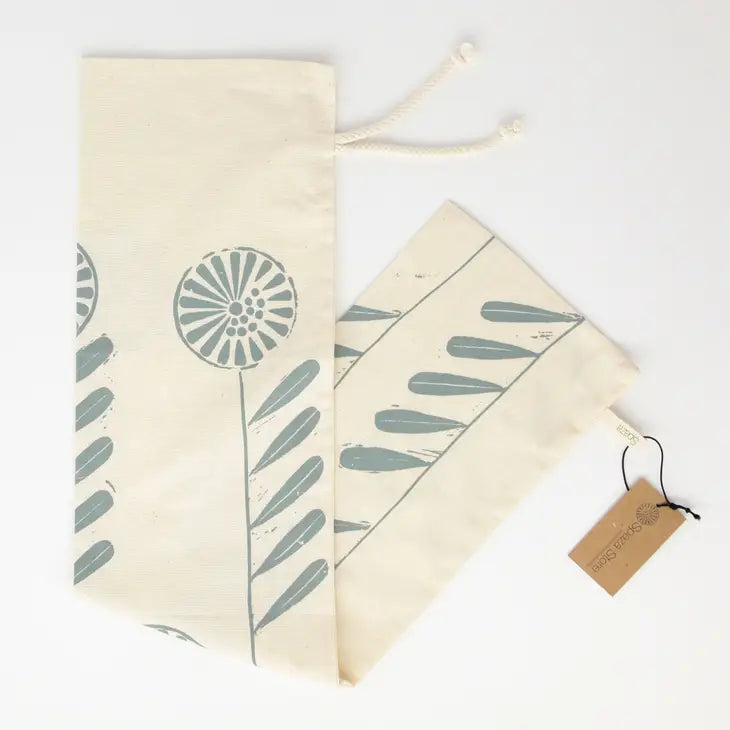 Baguette Bread Bag - Blue Grass