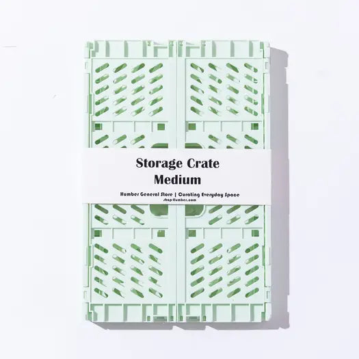 Humber Medium Storage Crate - Mint Green